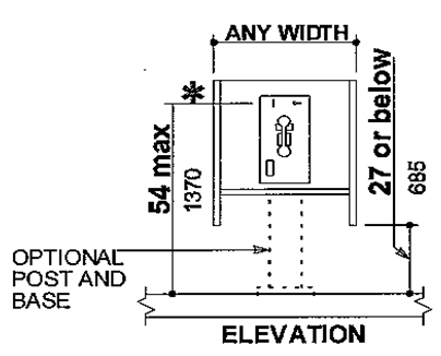  If a parallel approach is provided at a telephone in an enclosure, the wing walls and shelf may extend beyond the face of the telephone a maximum of 10 inches (255 mm).