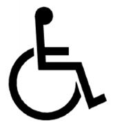 International Symbol of Accessibility, depicting a person in a wheelchair.