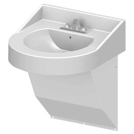 Ligature resistant lavatory with enclosed pipes