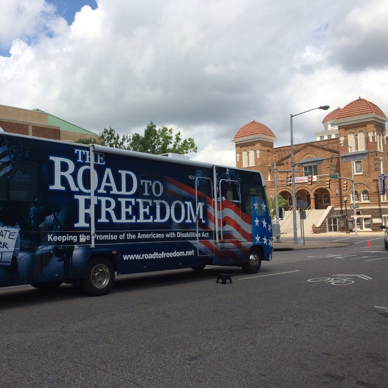 Road to Freedom tour bus