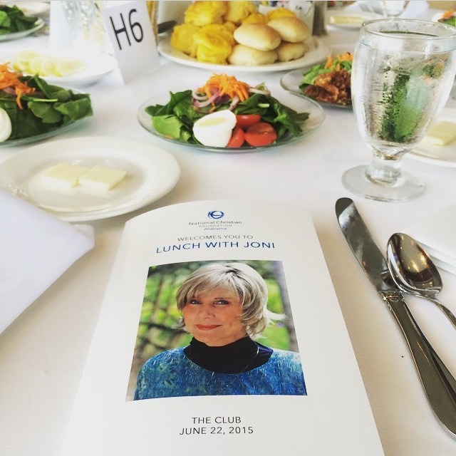 photo of luncheon brochure on table