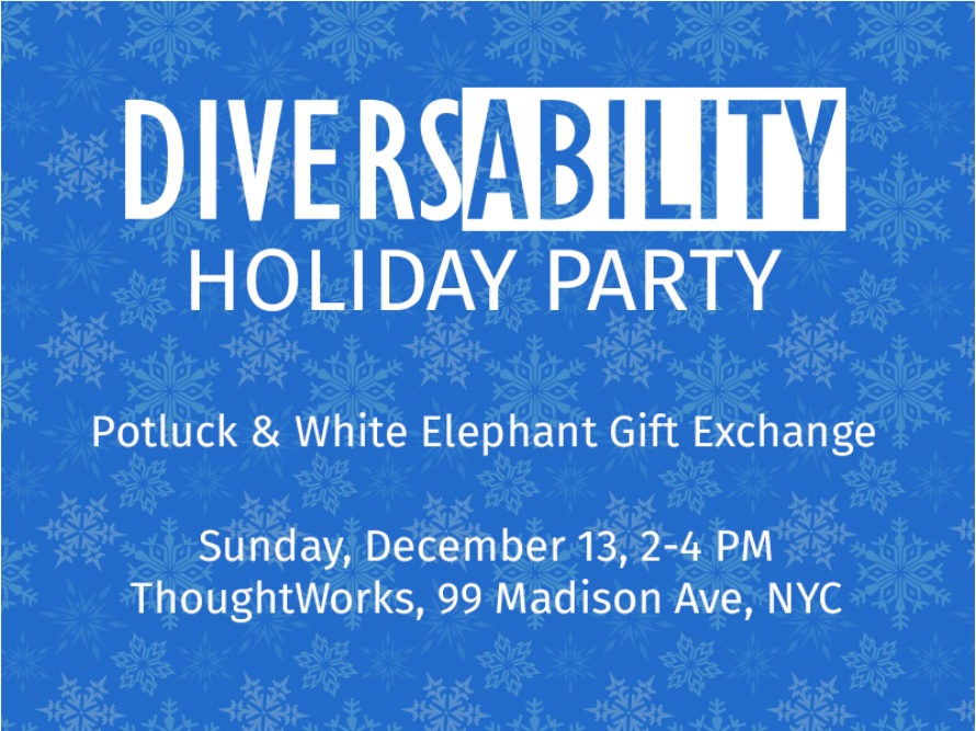 Diversability holiday party invitation