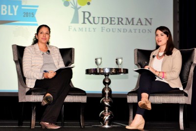 Shira Ruderman, RFF Trustee and Israel Director (at left), with Sheila Katz, Hillel Vice President for Social Entrepreneurship – December 16, 2015