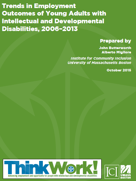 Title page of Trends in Employment Outcomes of Young Adults with Intellectual and Developmental Disabilities, 2006–2013