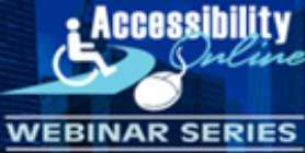 Accessibility online webinar series