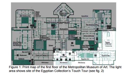 map of first floor of the Metropolitan Musem of Art