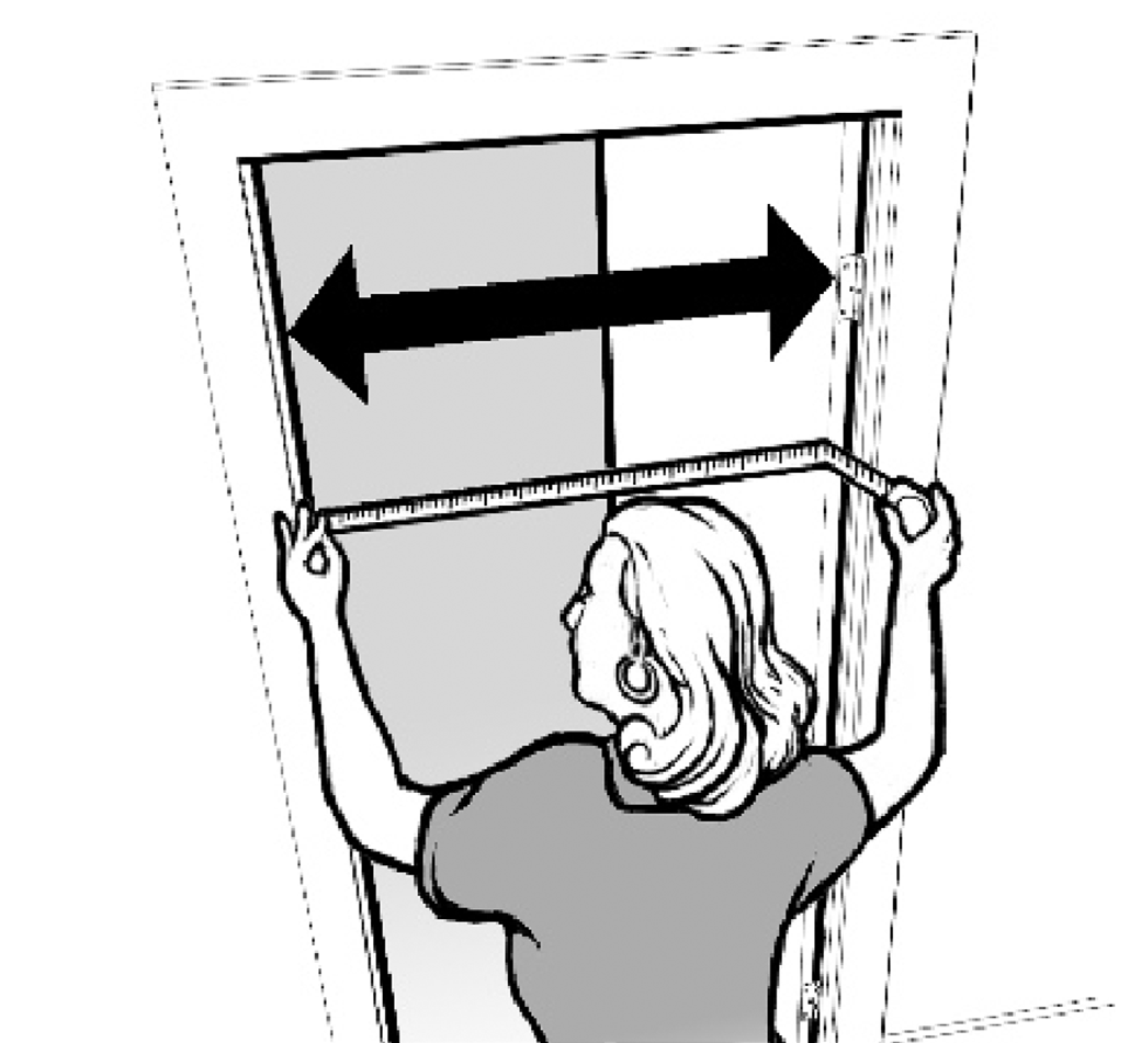 Measuring the clear door opening