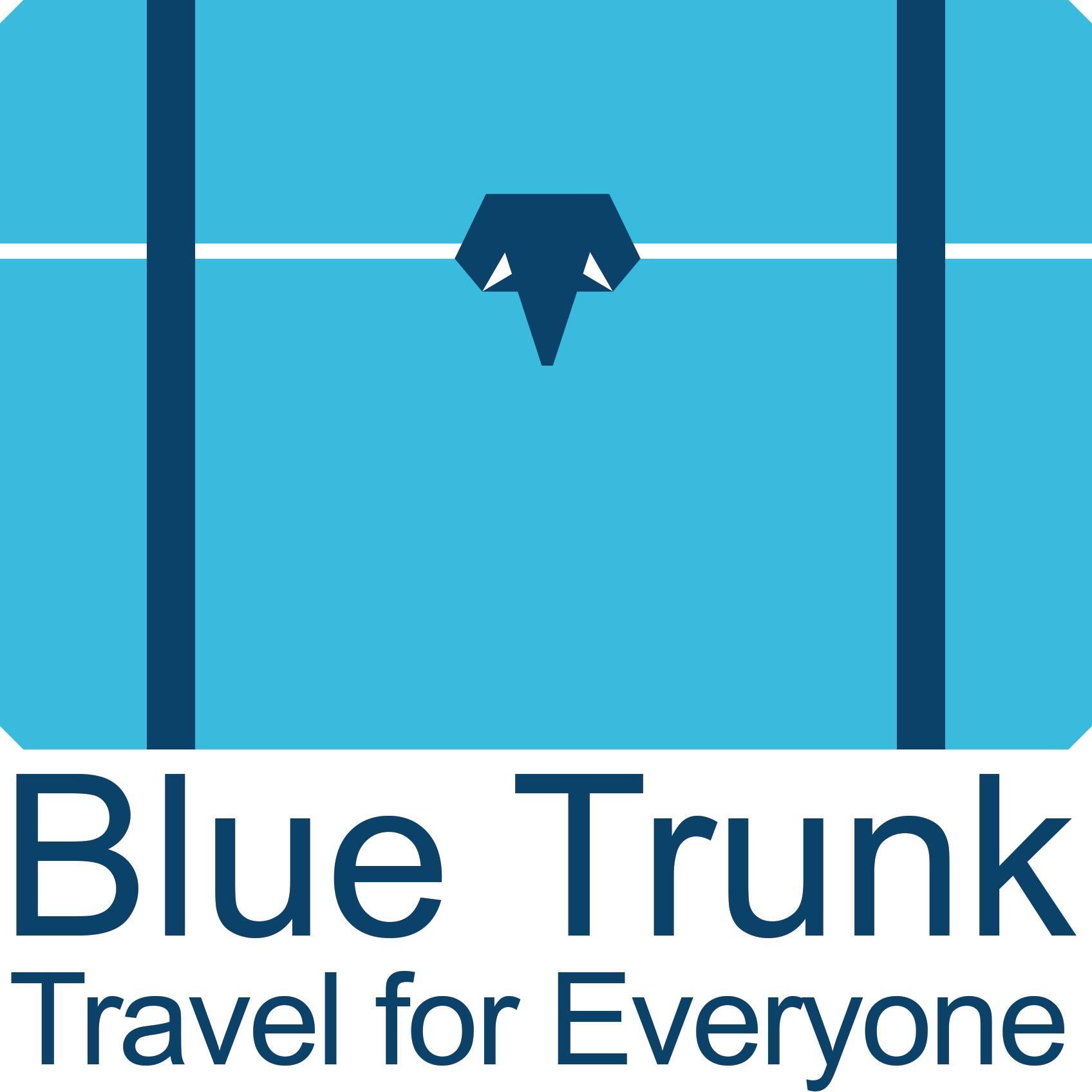 blue and white text logo