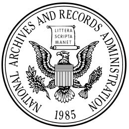 Image of the seal of the National Archives and Records Administration 1985