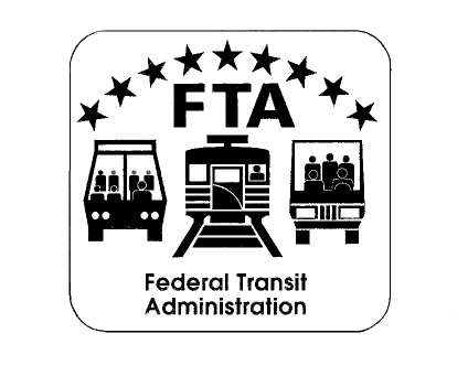 FTA logo with transportation vehicles