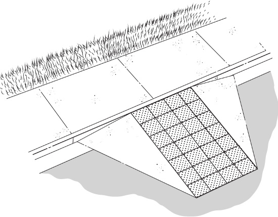 Illustration of a [sic] extended curb ramp.