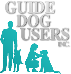 text logo with silhouettes of people and dogs