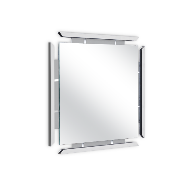 mirror with four sided frame