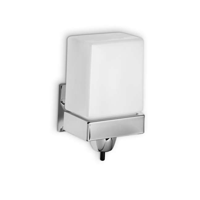 vertical liquid soap dispenser with push valve