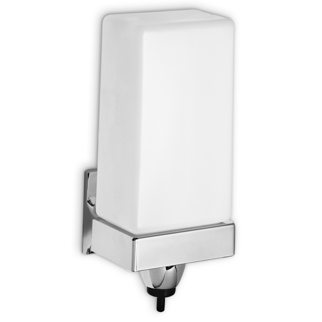 vertical liquid soap dispenser with push-up valve