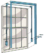 drawing of window ease installation