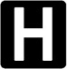 Hospital symbol (“H”)