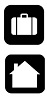 hotel and residential dwelling icons
