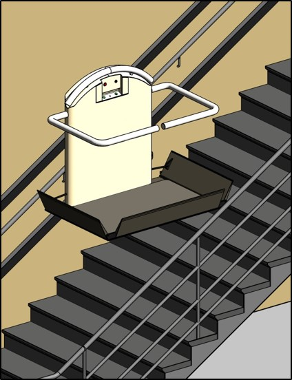 Inclined platform lift