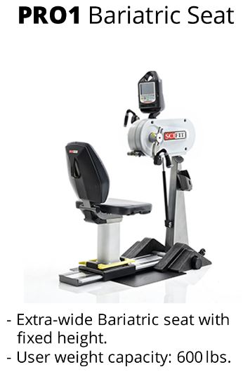 Upper Body Exercise Machine Showing Bariatric Seat