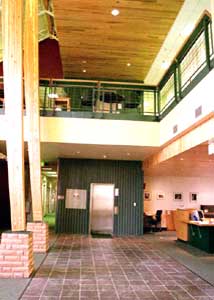 Photo of the interior vestibule of the Missoula Technology and Development Center.