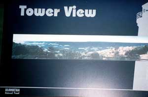 Poster advertising the Tower View at the Point Iroquois Lighthouse