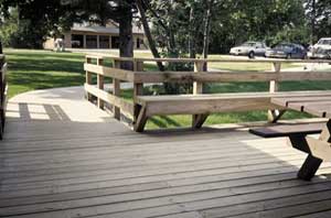 Photo of an accessible deck