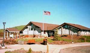Photo of the exterior of the Burgess Junction Visitor Center