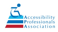 Accessibility Professionals Association (APA) logo