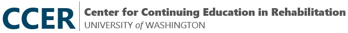 University of Washington Center for Continuing Education in Rehabilitation logo