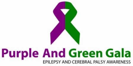 Purple and Green Gala logo