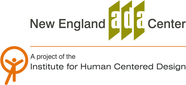 New England ADA Center and IHCD logos