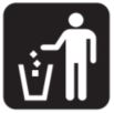 Trash an recycling receptacles icon