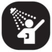Outdoor rinsing shower icon
