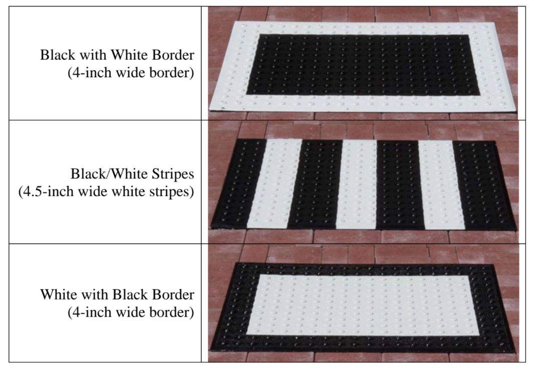 Figure 3. Photo.  Black-and-white Patterned Detectable Warnings