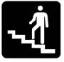 sign showing person on stairs