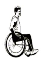 Illustration of a man in a wheelchair