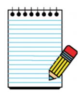 Illustration of a notepad and pencil
