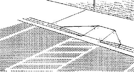 Illustration showing a flared curb ramp located in a sidewalk area that is adjacent the access aisle of an accessible parking space. People can walk across the curb ramp while using the sidewalk and can use the curb ramp to get from the access aisle to the sidewalk.