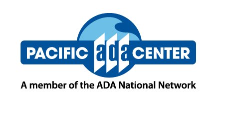 Pacific ADA Center logo and tagline "a member of the ADA National Network"