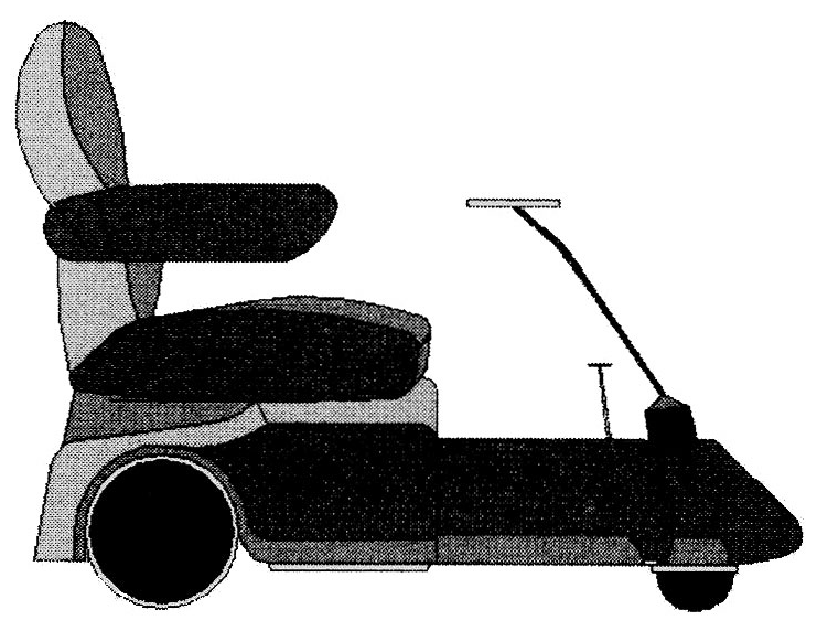 Diagram of a motorized scooter