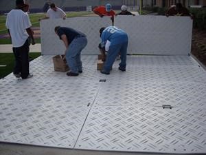 Installation of DuraDeck mats