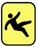 slippery floor warning symbol