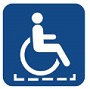 International Symbol of Accessibility and clear floor space desgination
