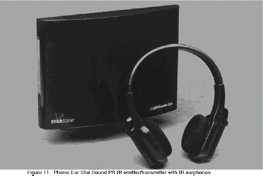 Figure 11. Phonic Ear Star Sound PR IR emitter/transmitter with IR earphones
