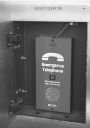 Photo showing an emergency communication system in an elevator