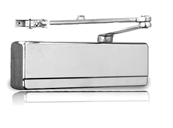 Surface mounted door closer and arm