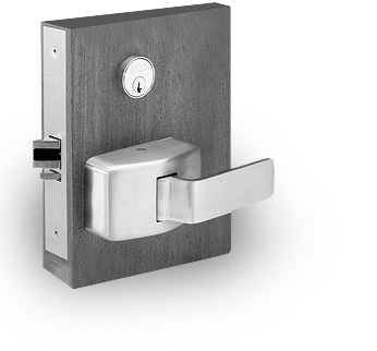 Door lever hardware with separate key lock