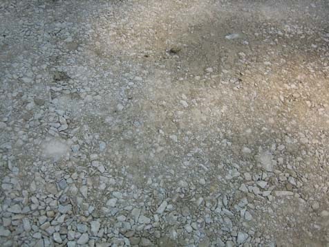 Three Quarter Inch Minus Limestone shows first layer.