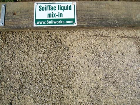 Soiltac Liquid Mix-In holds firm.
